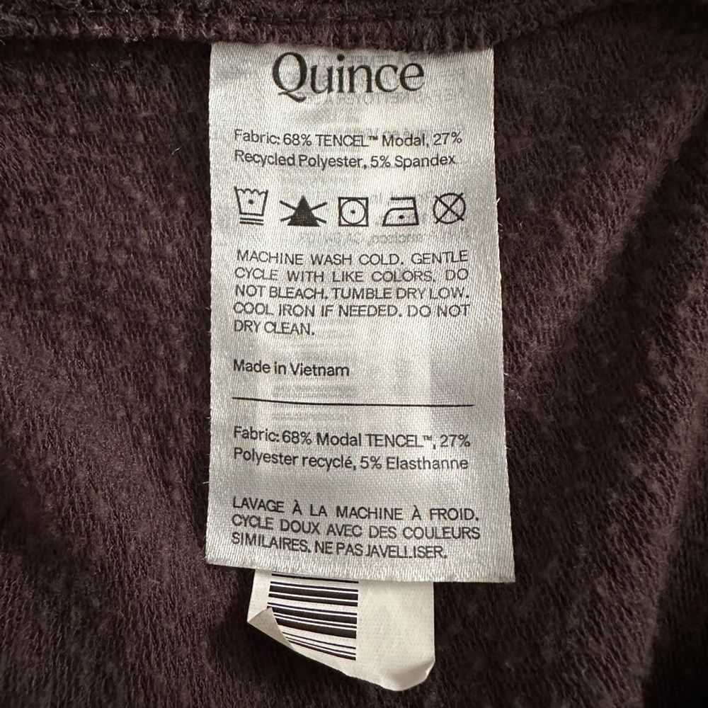 Quince Women’s SuperSoft Fleece Joggers Sweatpants Dried Fig Small - Picture 8 of 11